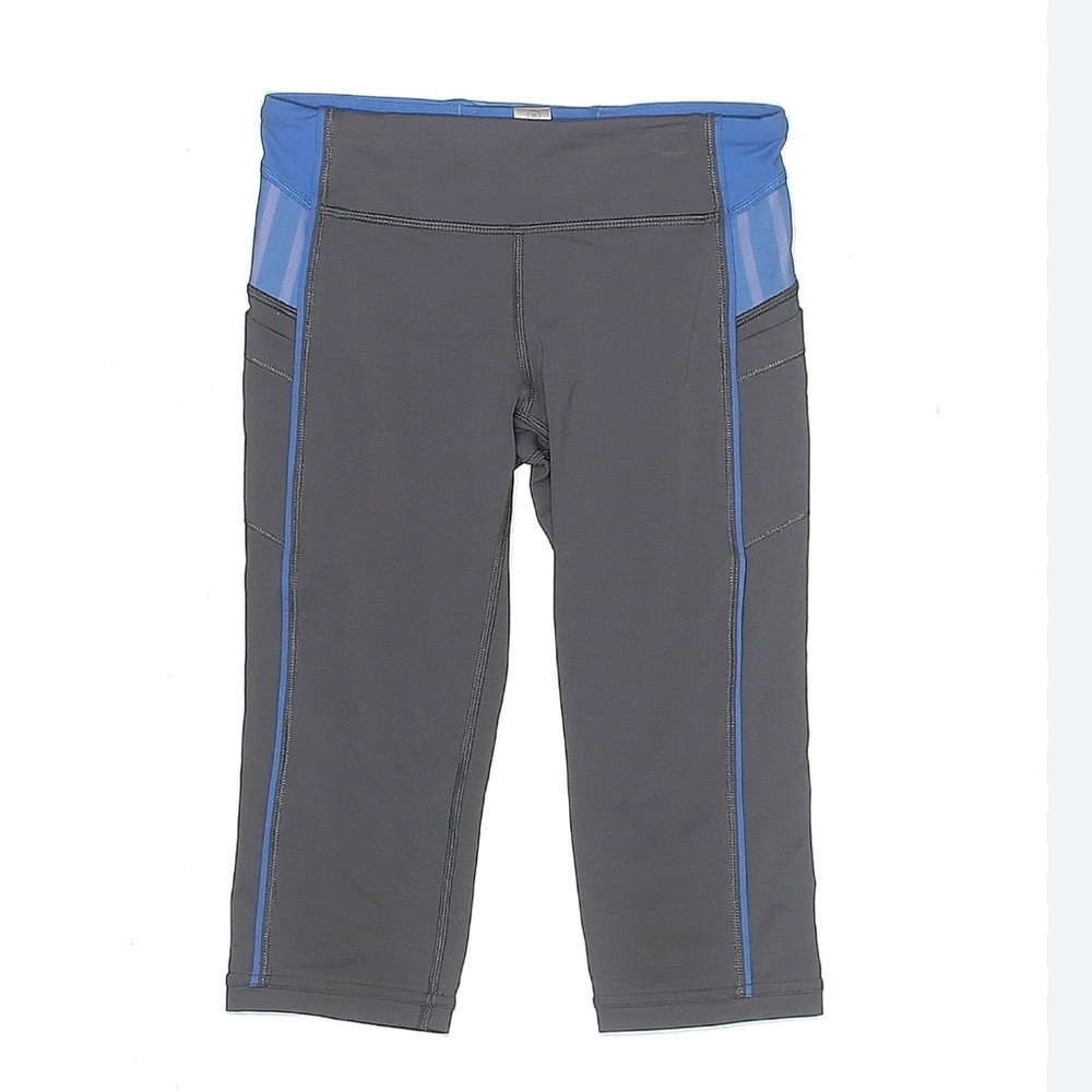 Ivivva Lululemon Girls Grey/Blue Capri Cropped Leggings Size 12